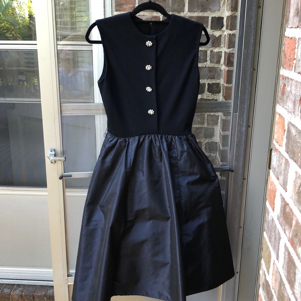 Vintage cocktail dress with rhinestone buttons